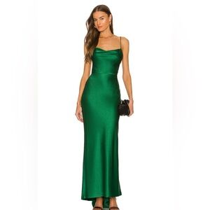 Alice + Olivia Emerald Green Maxi Dress